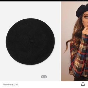 Shein Black Beret Hat